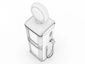 Vintage TEXACO Gas Pump 1948 3D Model