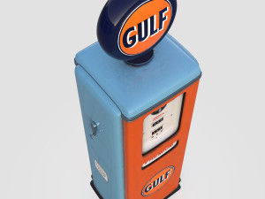 Vintage GULF Gas Pump 1948 3D 模型