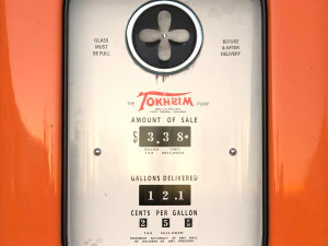 Vintage GULF Gas Pump 1948 3D Model
