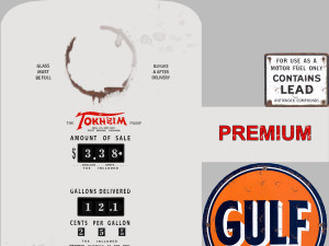 Vintage GULF Gas Pump 1948 3D 模型