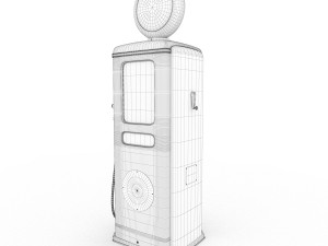 Vintage GULF Gas Pump 1948 3D 模型
