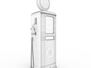 Vintage GULF Gas Pump 1948 3D 模型