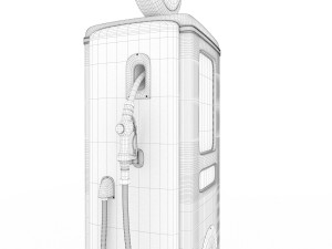 Vintage GULF Gas Pump 1948 3D 模型