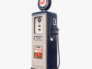 Vintage FIREBIRD Gas Pump 1948 3Dモデル