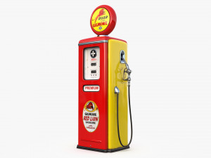 Vintage GILMORE Gas Pump 1948 3D Model