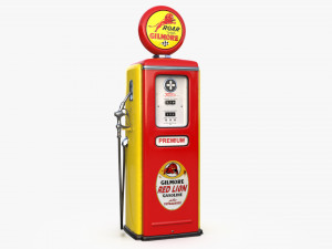 Vintage GILMORE Gas Pump 1948 3D Model