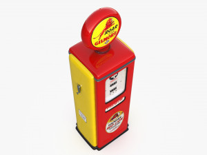 Vintage GILMORE Gas Pump 1948 3D Model