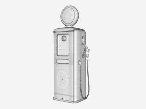 Vintage GILMORE Gas Pump 1948 3D Model