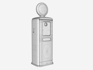 Vintage GILMORE Gas Pump 1948 3D Model