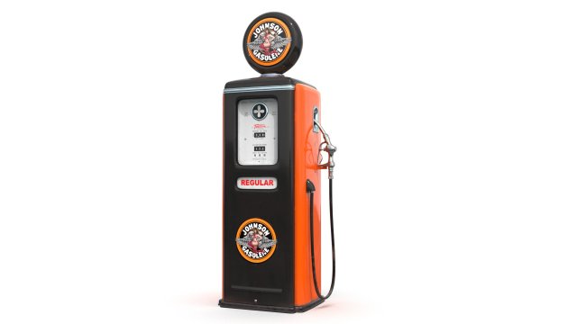 Vintage JOHNSON Gas Pump Modèle 3D .c4d .max .obj .3ds .fbx .stl .blend 