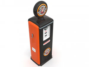 Vintage JOHNSON Gas Pump 3D Model