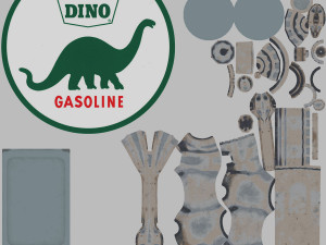 Vintage SINCLAR Gas Pump 1948 3D-Modell
