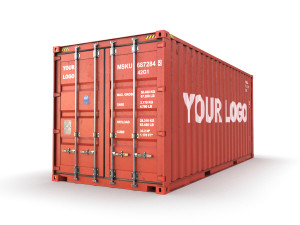 Generic container 20ft - PSD edit 3D Model