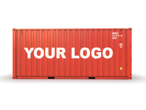 Generic container 20ft - PSD edit 3D Model