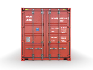 Generic container 20ft - PSD edit 3D Model