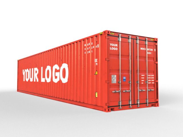 Generic container 40ft standard- PSD edit Modelo 3D .c4d .max .obj .3ds .fbx .stl .blend 