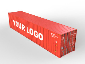 Generic container 40ft standard- PSD edit Modelo 3D