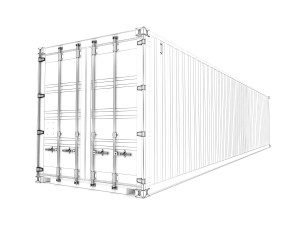 Generic container 40ft standard- PSD edit Modelo 3D