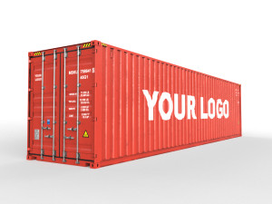Generic container 40ft high Cube- PSD edit 3D 模型