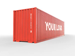 Generic container 40ft high Cube- PSD edit 3D Model