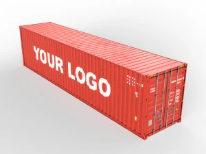 Generic container 40ft high Cube- PSD edit 3D Model