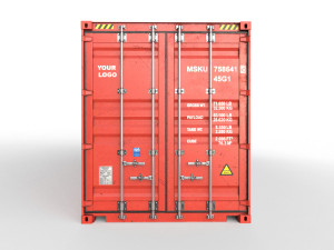 Generic container 40ft high Cube- PSD edit 3D 模型