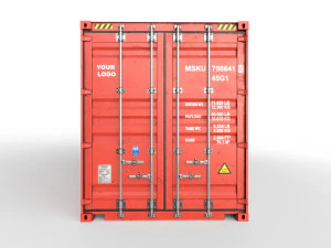 Generic container 40ft high Cube- PSD edit 3D Model