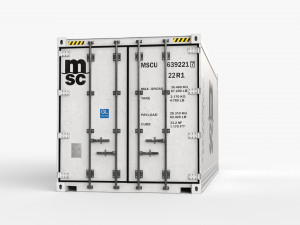 20ft MSC shipping Container Reefer CARRIER 3D Model