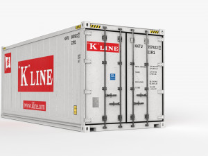 20ft K-LINE shipping Container Reefer CARRIER 3D Model