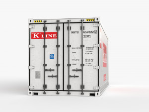 20ft K-LINE shipping Container Reefer CARRIER 3D Model