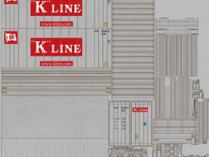 20ft K-LINE shipping Container Reefer CARRIER 3D Model