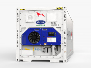20ft Hamburg Sud shipping Container Reefer CARRIER 3Dモデル