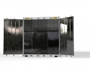20ft Hamburg Sud shipping Container Reefer CARRIER 3D Model