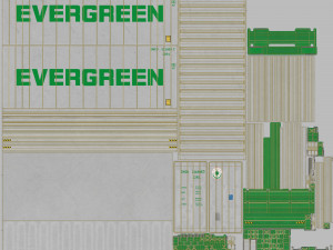 20ft EVERGREEN shipping Container Reefer CARRIER Modello 3D