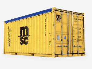 20ft MSC Open Top shipping Container 3D Model