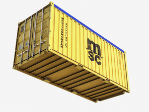 20ft MSC Open Top shipping Container 3D Model