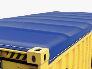 20ft MSC Open Top shipping Container 3D Model