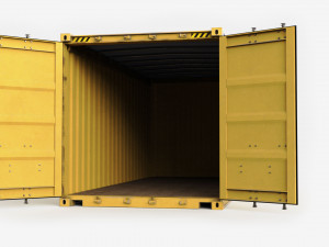 20ft MSC Open Top shipping Container 3D Model