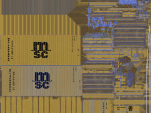 20ft MSC Open Top shipping Container 3D Model