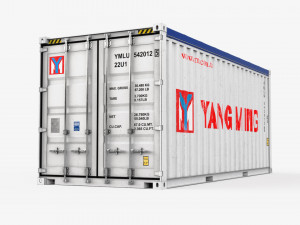 20ft Yang Ming Open Top shipping Container 3D मॉडल