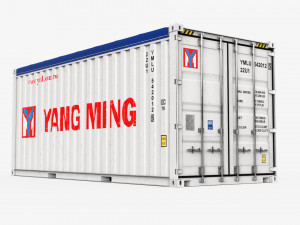 20ft Yang Ming Open Top shipping Container 3D मॉडल