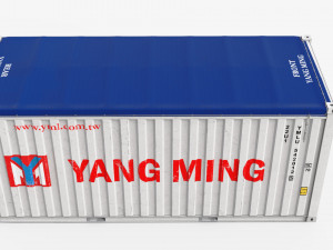 20ft Yang Ming Open Top shipping Container 3D मॉडल