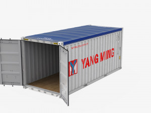 20ft Yang Ming Open Top shipping Container 3D मॉडल