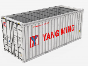20ft Yang Ming Open Top shipping Container 3D मॉडल
