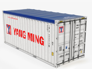 20ft Yang Ming Open Top shipping Container 3D मॉडल