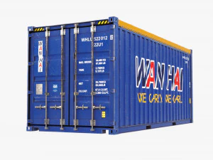 20ft Po Lloid Open Top shipping Container 3D Model