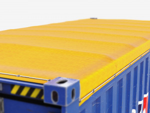 20ft Po Lloid Open Top shipping Container Model 3D