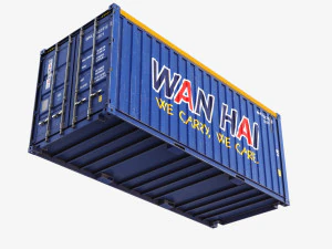 20ft Po Lloid Open Top shipping Container 3D Model