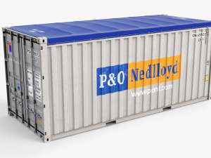 20ft Po Lloid Open Top shipping Container 3Dモデル