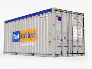 20ft Po Lloid Open Top shipping Container 3Dモデル